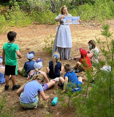 Students on a field trip at the Desert of Maine